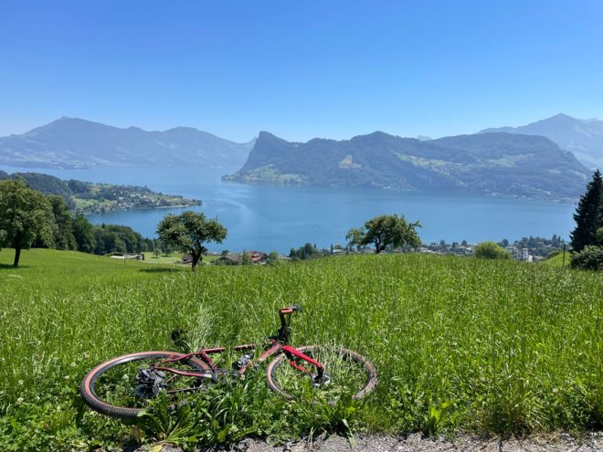 Svizzera. LU-OW-NW. Gravel con vista sul Lago dei Quattro Cantoni
